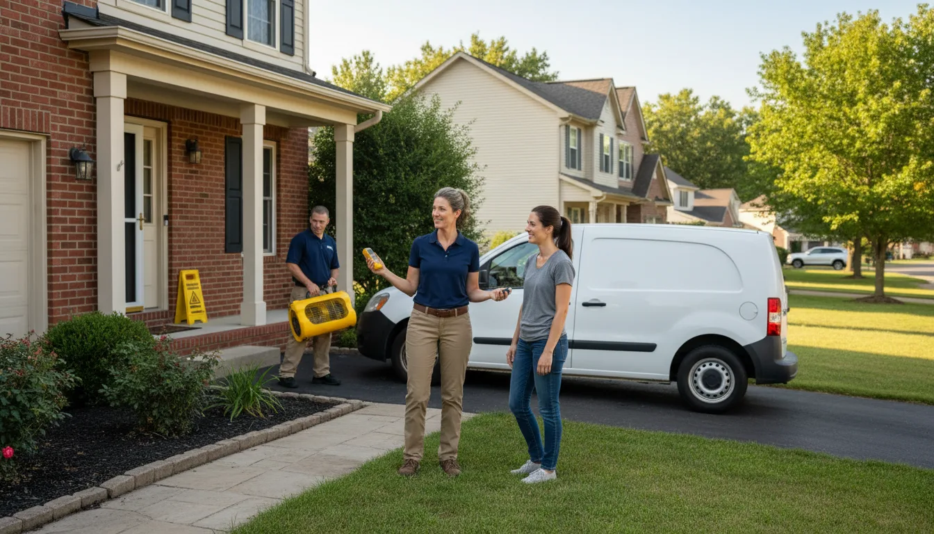 Residential water damage restoration in Oak Creek, WI